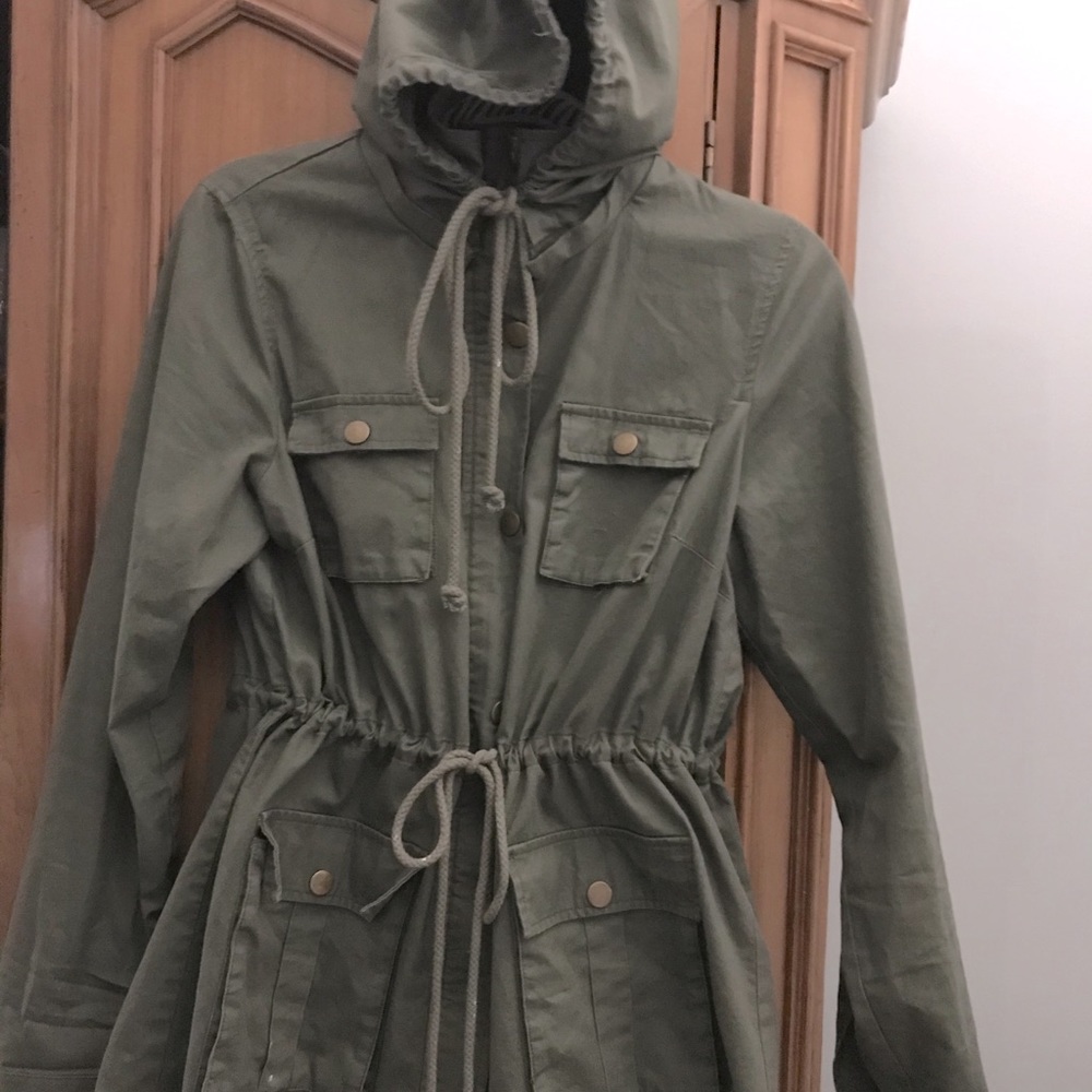Market&Spruce Safari style jacket with a Hood SZ L